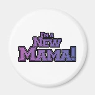 Imán Morado Soy una nueva mamá camisetas y regalos