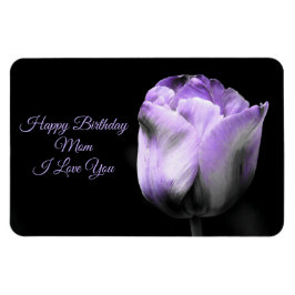 Imán Morado Tulip Birthday Mom *personaliza/personaliza