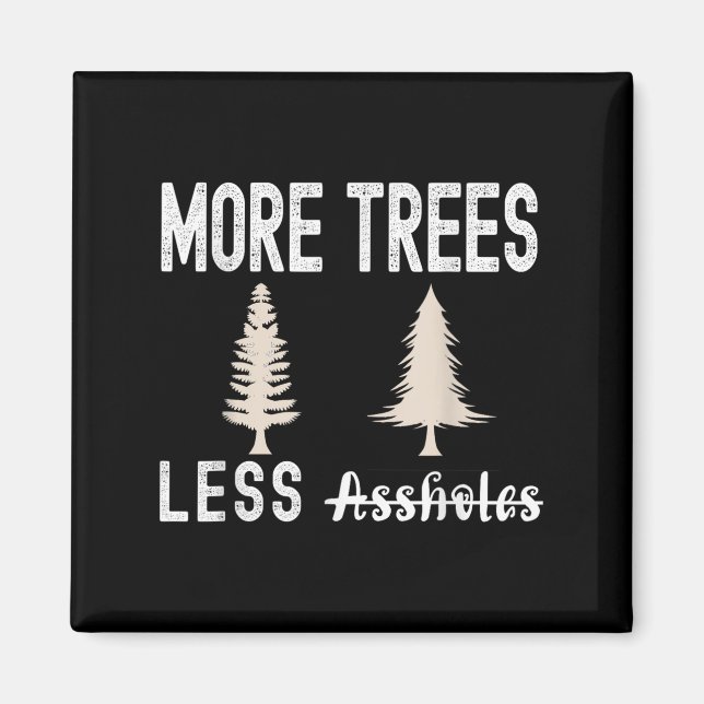 Imán More Trees Less Holes Ugly Christmas Sweater  (Frente)