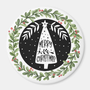 Imán Morerry Christmas Watercolor Wreath
