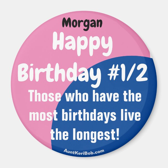 Imán Morgan Happy Birday #1/2 Magnet (Frente)