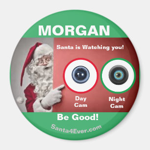 Imán ¡MORGAN Santa te está mirando!Día y noche