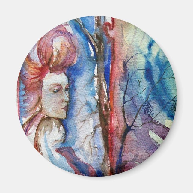 Imán MORGANA / Mágica y misterio ,Fantasía azul rosada (Frente)