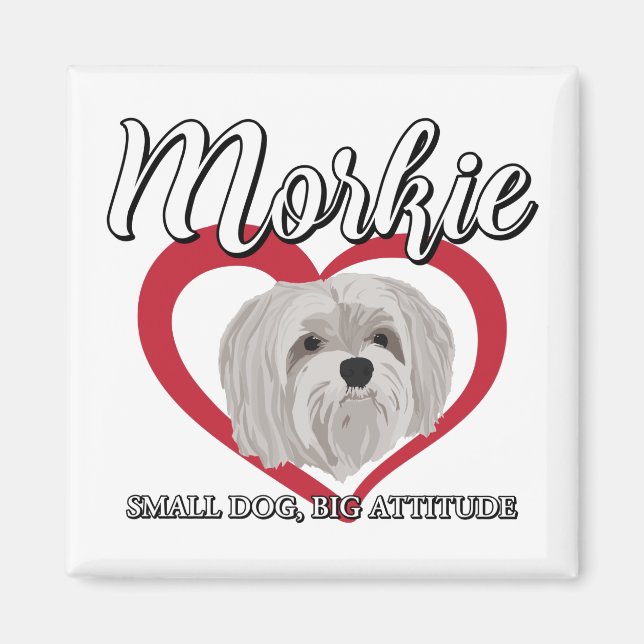 Imán Morkie - Perro Pequeño Gran Actitud 3 (Frente)