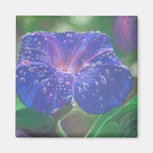 Imán Morning Glory (Ipomoea Purpurea) Petals and Dew Dr