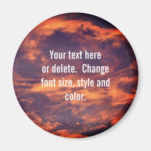 Imán Morning Sky and Clouds Nature Personalized (Frente)