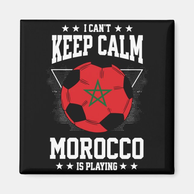 Imán Morocco Football Jersey 2022 Flag Funny Soccer Lov (Frente)