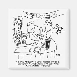 Imán Morris Dancing en Pub. Baile Morris Tradicional