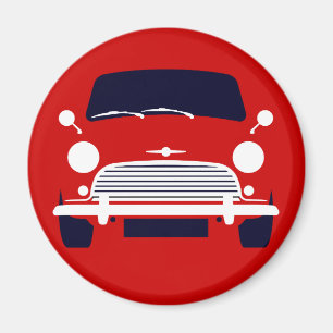 Imán Morris rojo clásico Mini Cooper