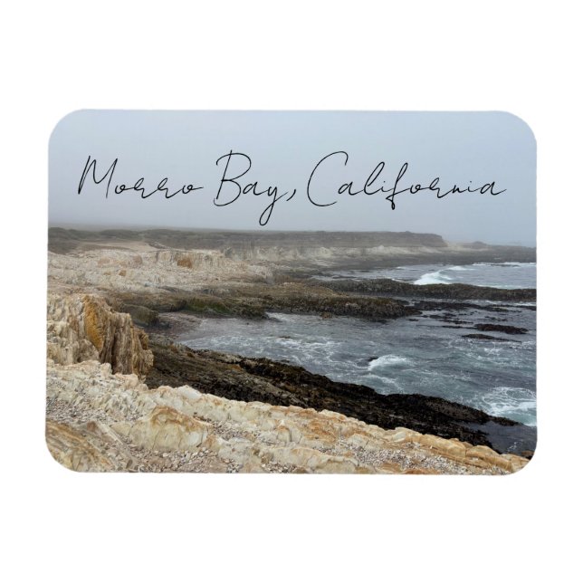 Imán Morro Bay California Ocean Cliffs Photography (Horizontal)