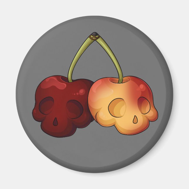 Imán Mortal y dulce Cherry Skull Magnet (Frente)