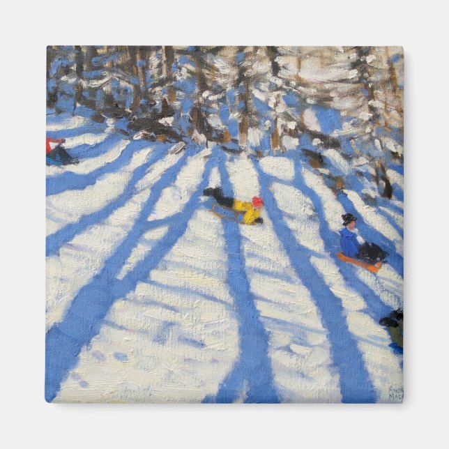 Imán Morzine con sombras de árbol (Frente)