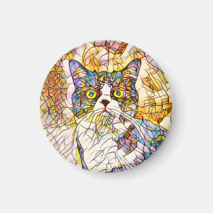 Imán Mosaic Cat Magnet