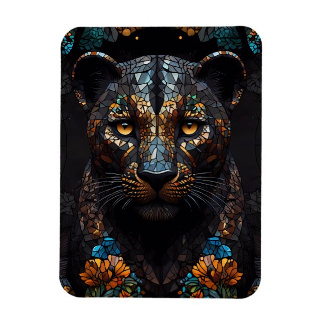 Imán Mosaic Leopard Majesty (Vertical)