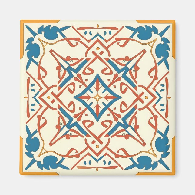Imán mosaico azul (Frente)