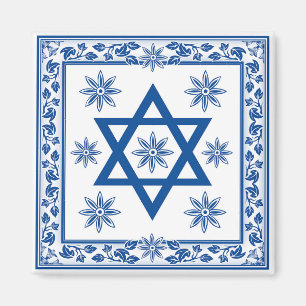 Imán Mosaico cerámico, Azulejo en portugués y judío