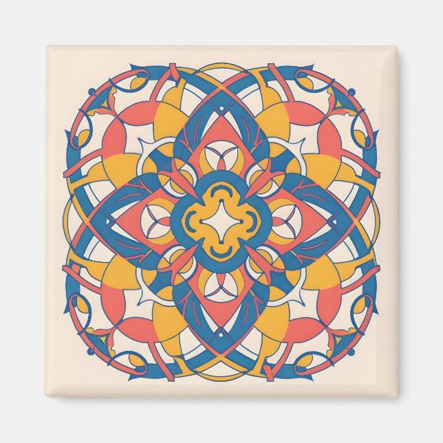 Imán mosaico de azulejo artesanal (Frente)