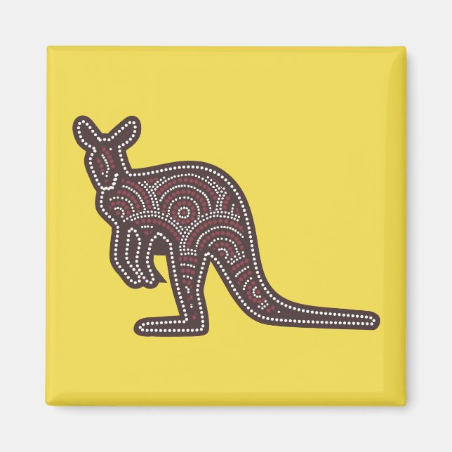 Imán Mosaico de canguro (Frente)