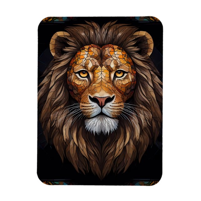 Imán Mosaico de cebra vibrante (Vertical)