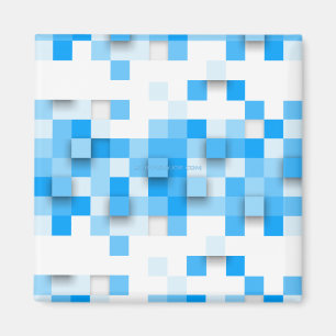 Imán mosaico de cuadros de SlipperyJoe moderno de tres-