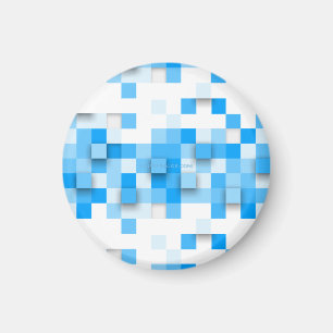 Imán mosaico de cuadros de SlipperyJoe moderno de tres-