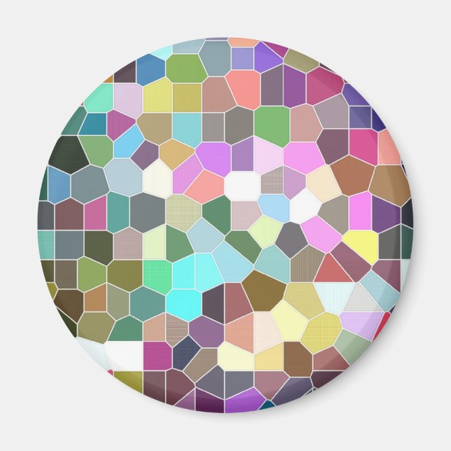 Imán Mosaico de flores (Frente)