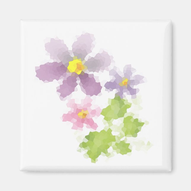 Imán Mosaico de flores 2 (Frente)