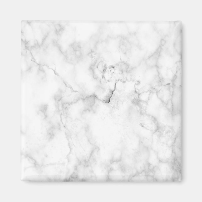 Imán Mosaico de fondo blanco de mármol (Frente)
