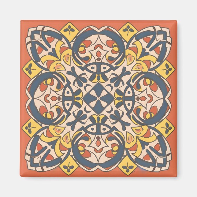 Imán mosaico de granada (Frente)