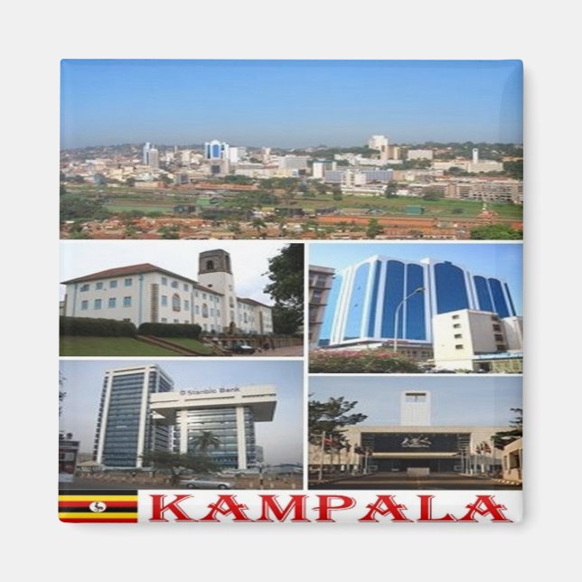Imán Mosaico de KAMPALA, África, Uganda, Fridge (Frente)