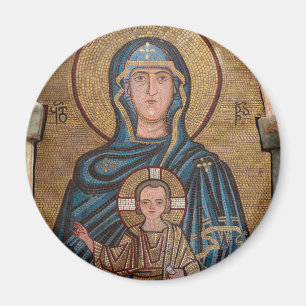 Imán Mosaico de la Virgen María y Jesús