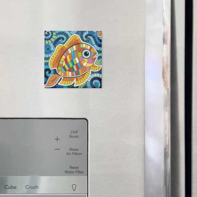 Imán mosaico de peces (In situ (nevera))