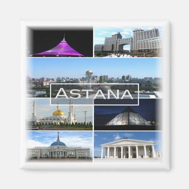 Imán mosaico de zKZ004 ASTANA, Kazajstán, Asia, Fridge (Frente)