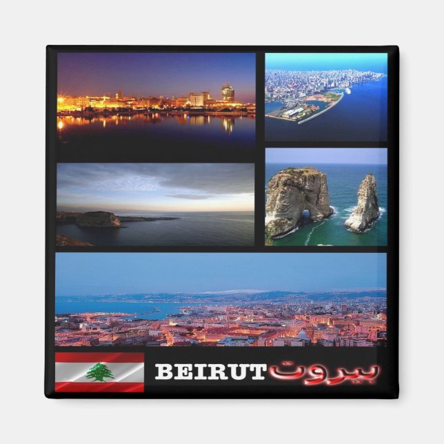 Imán mosaico de zLB006 BEIRUT, Líbano, Asia, Fridge (Frente)