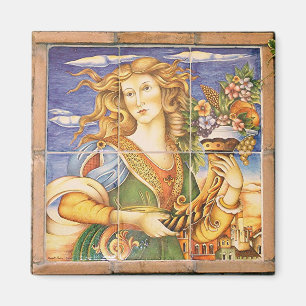Imán Mosaico español europeo de la cornucopia de la