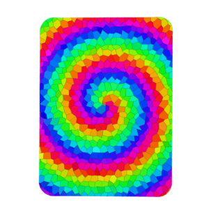 Imán Mosaico espiral arcoiris