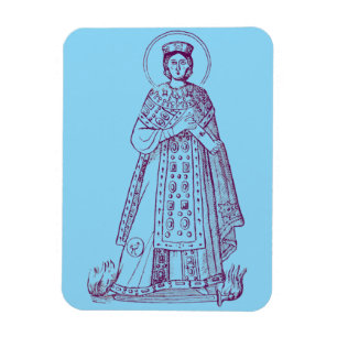 Imán mosaico griego de Santa Inés de Roma