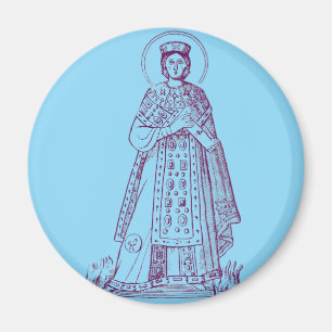 Imán mosaico griego de Santa Inés de Roma