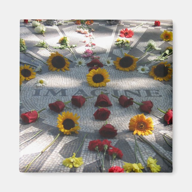 Imán Mosaico IMAGINE, Campos de fresa, NY - (Frente)