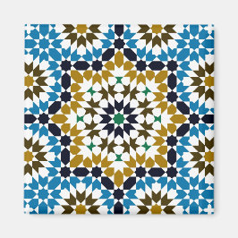 Imán Mosaico Marroquí Patrón Bohío Geométrico Tradicion