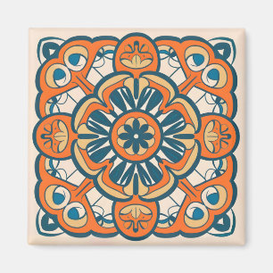 Imán mosaico naranja