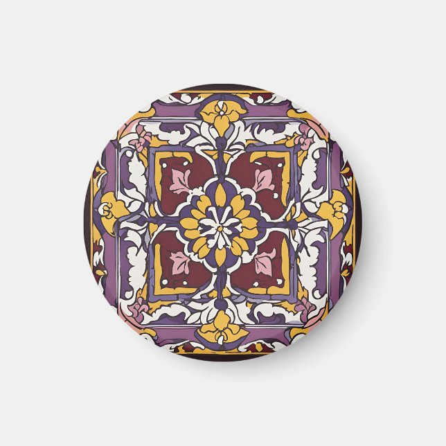 Imán Mosaico púrpura (Frente)