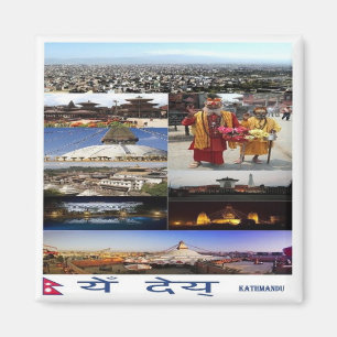 Imán Mosaico zNP007 KATHMANDU, Nepal, Asia, Fridge