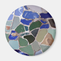 Mosaicos azules de Antoni Gaudi