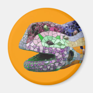 Imán Mosaicos de la cabeza del lagarto de Gaudi