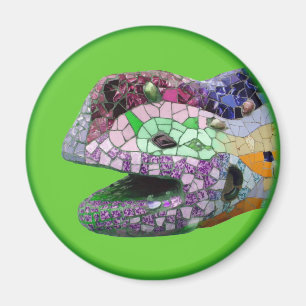 Imán Mosaicos de la cabeza del lagarto de Gaudi