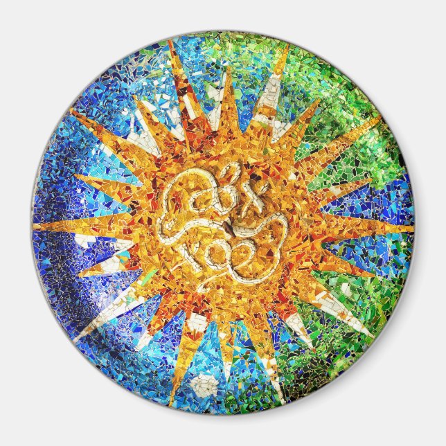 Imán Mosaicos de Park Guell Magnet (Frente)