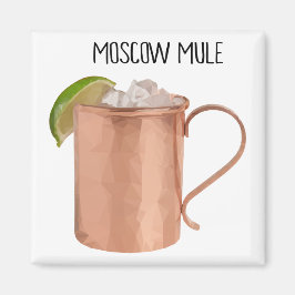 Imán Moscovita de cobre Mug Vodka Lime Cocktail Magnet