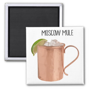 Imán Moscovita de cobre Mug Vodka Lime Cocktail Magnet