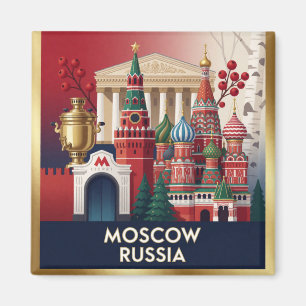 Imán Moscú Kremlin Sitio emblemático de viaje